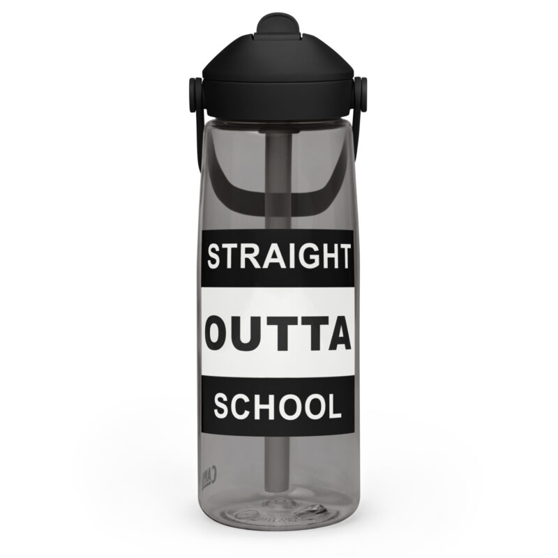 Wasser- Flasche mit umklappbarem Trinkhalm Style