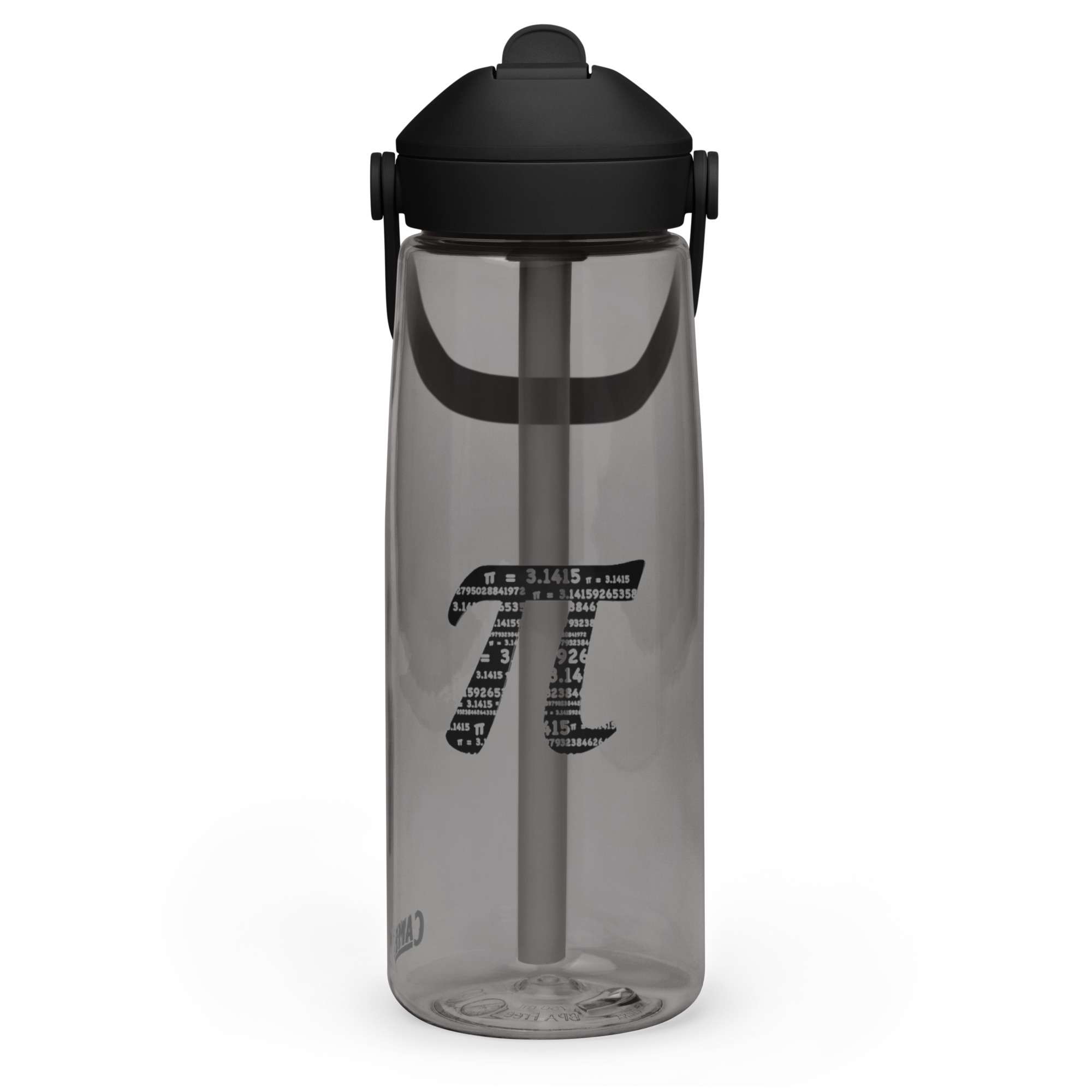 Wasser- Flasche mit umklappbarem Trinkhalm Pi