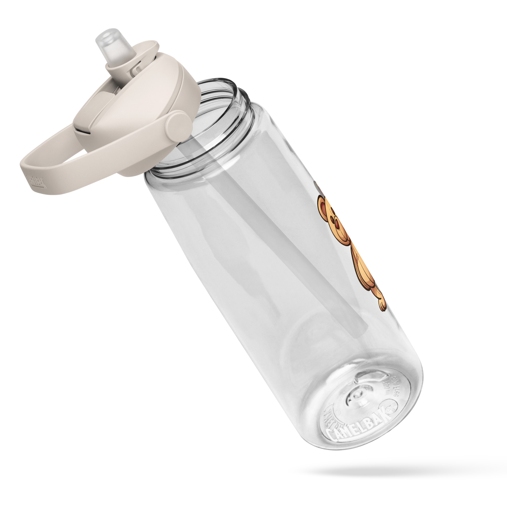 Wasser- Flasche mit umklappbarem Trinkhalm T-Bear – Bild 7