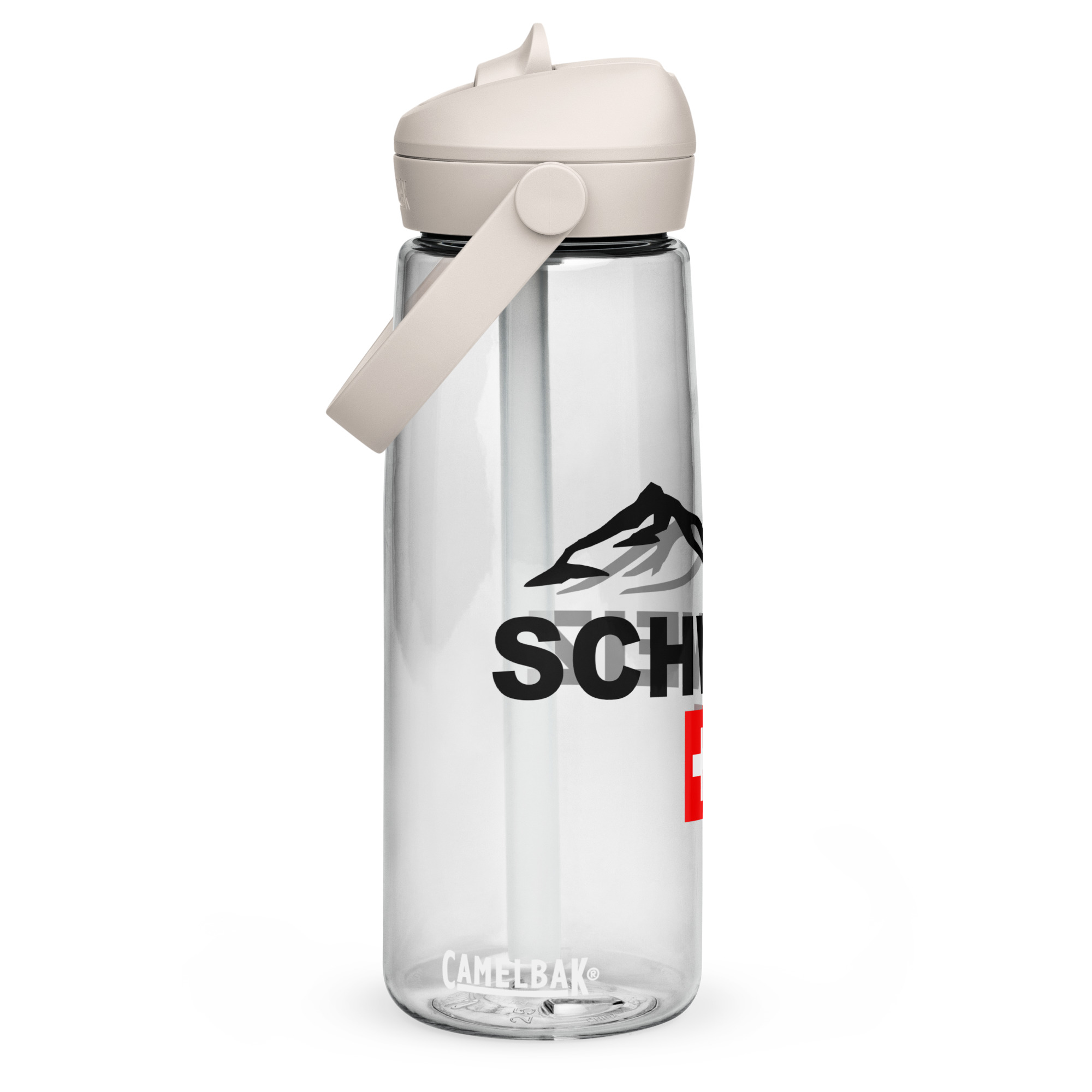 Wasser- Flasche mit umklappbarem Trinkhalm Schweiz – Bild 21