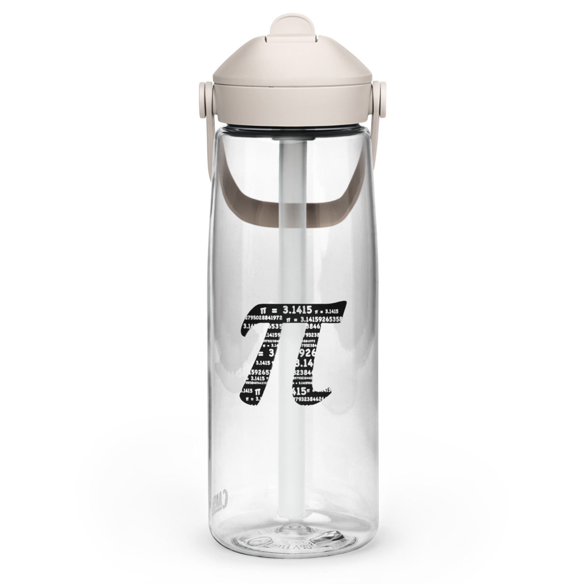 Wasser- Flasche mit umklappbarem Trinkhalm Pi – Bild 23