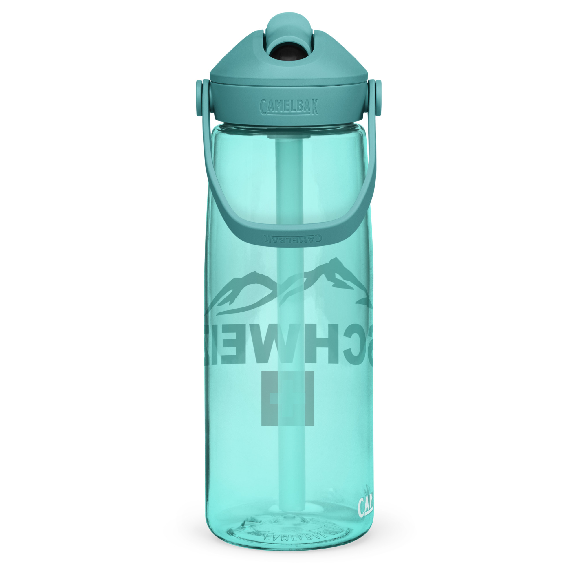 Wasser- Flasche mit umklappbarem Trinkhalm Schweiz – Bild 20