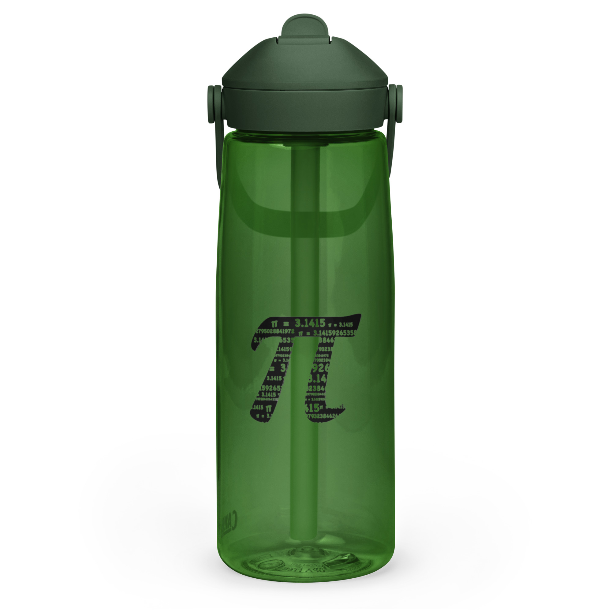 Wasser- Flasche mit umklappbarem Trinkhalm Pi – Bild 4