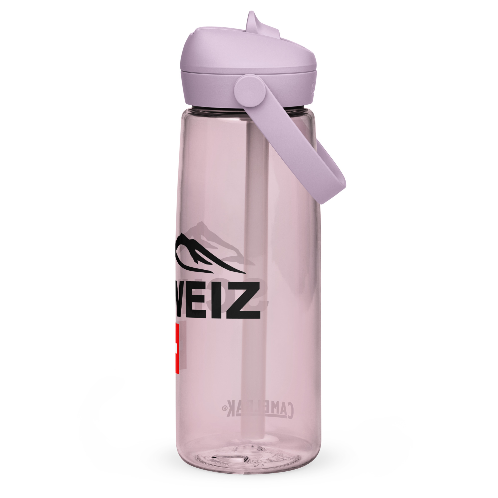 Wasser- Flasche mit umklappbarem Trinkhalm Schweiz – Bild 14