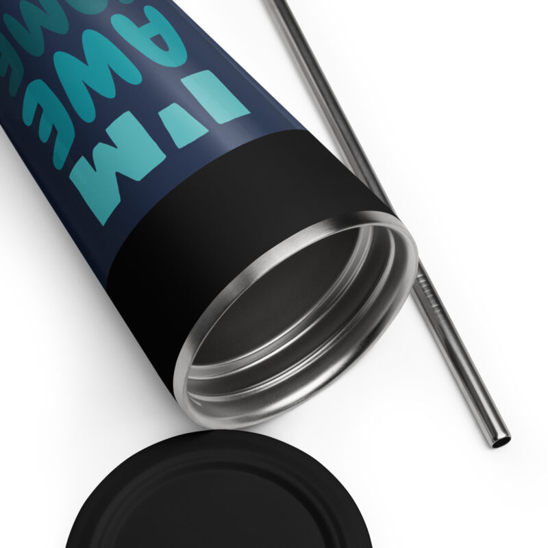 Thermo- Becher mit Strohhalm Awesome